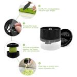 3-in-1 Vegetable Spiralizer Slicer, Adjustable Mandoline Spiral Cutter for Zucchini Noodles, Carrots, Cucumber (Black)