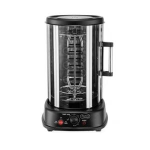 Alpine Cuisine 21L 1500W Vertical Rotisserie Grill with Auto Shut-Off | Multifunctional Kitchen Appliance for Roasting, Grilling & Baking | Includes Rotisserie Spit, Kebab Skewers & Forks, Black