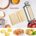 Pasta Maker Attachment for All Kitchenaid Stand Mixers, 3 PCS Kitchen Aid Pasta Attachments Included Pasta Dough Roller, Fettuccine Cutter, Spaghetti Cutter and Cleaning Brush