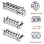 Pasta Maker Attachment for All Kitchenaid Stand Mixers, 3 PCS Kitchen Aid Pasta Attachments Included Pasta Dough Roller, Fettuccine Cutter, Spaghetti Cutter and Cleaning Brush