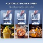 Coolski 200 lbs/24H Commercial Ice Maker Machine,45 Cubes/6mins, 35 lbs Ice Storage Capacity, Under Counter Ice Maker Self Cleaning, Stainless Steel Freestanding Ice Maker for Home Bar Restaurant