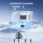 Coolski 200 lbs/24H Commercial Ice Maker Machine,45 Cubes/6mins, 35 lbs Ice Storage Capacity, Under Counter Ice Maker Self Cleaning, Stainless Steel Freestanding Ice Maker for Home Bar Restaurant