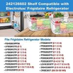 UPGRADED 242126602 Refrigerator Door Bin Shelf Replacement for Frigidaire Electrolux Refrigerator Door Shelf Bin Bottom 2 Shelves - Side Shelf Rack Parts AP6278233 PS12364199 4547407