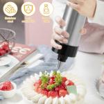 Churro Maker Machine, Stainless Steel Cookie Maker Machine with 8 Icing Piping Tips, 16discs, 2 Brushes, Long Needle and Nozzle Converter, Churro Maker Gun Kit with Piping Bag for Baking (style 1)