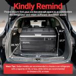 BODEGA BODEGACOOLER 12 Volt Car Refrigerator,80 Quarts Portable Fridge,75L RV Freezer Single Zone,with APP Control,-4℉-68℉ Car Cooler,12/24V DC & 100-240V AC for Travel, Camping,Outdoor,Truck,SUV