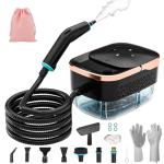 Handheld Steam Cleaner, 4 Bar Pressurized steam cleaner with 11 Accessories,15s Fast Heat-Up & 6-Level Adjustable,1500W Steamer for Cleaning Grout,Grease,Tile, Couch, Car Detailing, Windows & Floors