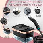 Handheld Steam Cleaner, 4 Bar Pressurized steam cleaner with 11 Accessories,15s Fast Heat-Up & 6-Level Adjustable,1500W Steamer for Cleaning Grout,Grease,Tile, Couch, Car Detailing, Windows & Floors