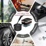 Handheld Steam Cleaner, 4 Bar Pressurized steam cleaner with 11 Accessories,15s Fast Heat-Up & 6-Level Adjustable,1500W Steamer for Cleaning Grout,Grease,Tile, Couch, Car Detailing, Windows & Floors