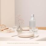 Mysoda Glass Carbonating Bottle 1L Silver - Compatible Only With MySoda Glassy Sparkling Water Maker - Quick-Lock Reusable Bottle - Lid and Base Made of Aluminium - BPA Free