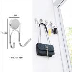 Buelkmag Magnetic Hooks Heavy Duty 304 Stainless Steel Hooks,Magnets Hanging Hooks for Refrigerator Grill Toolbox Cabins Outdoor,Cruise Essentials Camper Accessories,4pack(Silver,1.1in-2 40Lbs)