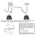 Buelkmag Magnetic Hooks Heavy Duty 304 Stainless Steel Hooks,Magnets Hanging Hooks for Refrigerator Grill Toolbox Cabins Outdoor,Cruise Essentials Camper Accessories,4pack(Silver,1.1in-2 40Lbs)