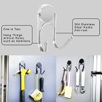 Buelkmag Magnetic Hooks Heavy Duty 304 Stainless Steel Hooks,Magnets Hanging Hooks for Refrigerator Grill Toolbox Cabins Outdoor,Cruise Essentials Camper Accessories,4pack(Silver,1.1in-2 40Lbs)