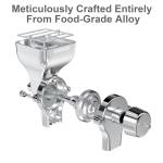 All Metal Grain Mill Attachment for KitchenAid Stand Mixer,12 Fineness Setting From Coarse to Fine for Non-Oily Dry Grain Wheat,Oats,Rice,Corn,Barley,Buckwheat,Millet and Other Cereals