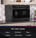 GE Profile Countertop Dishwasher, Energy Star, 6 place settings, 6 wash cycles, WiFi Connected, with Built-In Capabilities