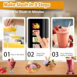 Roaaee Slushie Machine with Screen &Soft Ice Cream Maker -88oz Slushy Frozen Drink Maker for Home, No Ice Needed, 6 Preset Programs, Self-Clean, for Margaritas/Frappés/Milkshakes/Smoothies/Ice Cream
