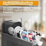 Roaaee Slushie Machine with Screen &Soft Ice Cream Maker -88oz Slushy Frozen Drink Maker for Home, No Ice Needed, 6 Preset Programs, Self-Clean, for Margaritas/Frappés/Milkshakes/Smoothies/Ice Cream