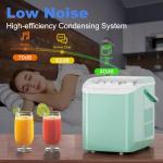 NEWBULIG Ice Makers Countertop with Handle, Portable Ice Machine, 9 Bullet Ice Cubes in 6 Mins, 26lbs in 24Hrs, Auto-Cleaning, with Basket and Scoop, for Home, Kitchen, RV, Camping, Green