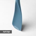 Silicone Spatula Spoon, Great for Both Cooking and Serving Durable BPA-Free Matte Black Silicone, Seamless Design, Safe for Nonstick Cooking Surfaces, 2-Pcs, Starry Blue