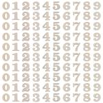 100PCS 0.6inch Natural Wooden Numbers Mixed Wooden 0-9 Numbers Mini Unfinished Wooden Numbers for Homemade Arts DIY Project