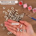 100PCS 0.6inch Natural Wooden Numbers Mixed Wooden 0-9 Numbers Mini Unfinished Wooden Numbers for Homemade Arts DIY Project
