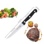 OLULU Steak Knives Set of 4, Stainless Steel Serrated Steak Knife Set, Dishwasher Safe (Unique Food Themed Design)