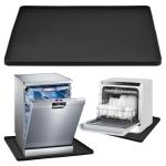 Dishwashers Drip Pan, Prevent Water Leakage and Protect Countertop & Floor, 23.6''x23.6'' Dishwasher Mat, Non-Slip & Leak-Proof Silicone Mat with 0.6'' Raised Edge, for Under Most Portable Dishwasher