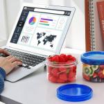 Winproper 6 Pack-16 OZ Freezer Storage Containers, Small Plastic Containers with Twist Top Lids, Round Food Storage Containers, Reusable Soup Container Microwave/Dishwasher Safe