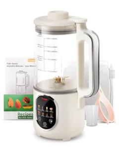 Cayga 44oz Homemade Nut Milk Maker Machine Soy Milk Maker Homemade Almond, Oat, Juice, Coconut for Plant-Based Drinks with Self Clean, Boil Water, Delay Start, Keep Warm, 12-Hour Smart Timer
