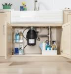 GE Disposall Continuous Feed 3/4 HP Motor Garbage Disposer, Good for Grinding: Vegetable Peels & Small Bones, Universal 3 Bolt Install & Power Cord Included, Recommended for 2-4 Person Homes, GFC765W