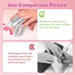 400 pcs Nail Polish Remover Foil Nail Wraps, Nail Foils Soak Off, Gel Finger Polish Remover Foil Wraps with Pre-attached Lint Free Larger Cotton Pad for Nails Removal