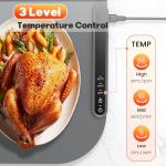 Kourice Food Warming Mat, Fast Heating Silicone Electric Warming Tray, 3 Temperature Settings, Auto Shut-Off Raised Feet Protects Table, Roll Up Food Warmer for Gatherings,Parties, Everyday Use