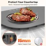 Kourice Food Warming Mat, Fast Heating Silicone Electric Warming Tray, 3 Temperature Settings, Auto Shut-Off Raised Feet Protects Table, Roll Up Food Warmer for Gatherings,Parties, Everyday Use