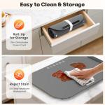 Kourice Food Warming Mat, Fast Heating Silicone Electric Warming Tray, 3 Temperature Settings, Auto Shut-Off Raised Feet Protects Table, Roll Up Food Warmer for Gatherings,Parties, Everyday Use