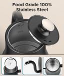 Gooseneck Electric Kettle with Temperature Control, 27oz/0.8L Fast Heat Electric Kettle for Pour Over Coffee/Tea, Auto Shut Off & Boil-Dry Protection, 4hrs Keep Warm, Stainless Steel Inner,Matte Black