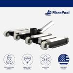 FibroPool Professional-Grade Flexible Pool Vacuum Head - Extra-Wide, Weighted Design for Effortless, Deep Cleaning on All Surfaces - Compatible with Standard Swimming Pool Poles & Hoses