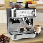 Garvee 16 Inch Espresso Machine, 20 Bar Professional Coffee Maker with Grinder for Home, Coffee Machine with High Power Milk Frother, Digital LCD, Stainless Steel (Single/Double Brew)