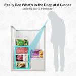 iSPECLE Chest Freezer Organizer Bins - 8 Pack Stackable Freezer Organizer for 5 to 7 Cu.Ft Freezer and Upright Freezer Over 8.5 Cu.Ft, Easy Get Food from Bottom, Add Extra Storage Space, White