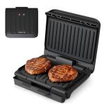 KEINVE 4-Serving Electric Grill and Panini Press, Tough Non-Stick Coating, Drip Tray Catches Grease, Black