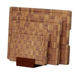 Large Cutting Boards for Kitchen,3 Packs Bamboo Chopping Boards with Juice Groove,suitable for cutting meat, vegetables, fruits, and cheese, and with a base for convenient storage