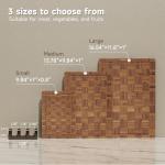 Large Cutting Boards for Kitchen,3 Packs Bamboo Chopping Boards with Juice Groove,suitable for cutting meat, vegetables, fruits, and cheese, and with a base for convenient storage