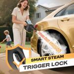 10S Instant Heat Steam Cleaner for Home with Constant Spray & Safety Lock, Natural & Pressuried Steamer for Deep Cleaning, Multipurpose Handheld Steam Cleaner with 9 Tools for Car/Kitchen/Grease/Tiles