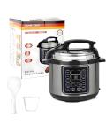 Aptovpvp Electric Pressure Cooker, 6 Liters, Slow Stew Pot With 24-Hour Reservation Function, 10 In 1 Rice Cooker, Wok, Cake, Yogurt, Etc., Stainless Steel/Black