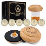 Electric Whiskey Smoker Kit with 6 Wood Chips, Portable Cocktail Smoker, Rechargeable Drink Infuser for Whiskey, Bourbon, Rum, Old Fashioned, Home Bar Accessories, Gift for Men, Dad, Whiskey Lovers