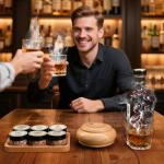 Electric Whiskey Smoker Kit with 6 Wood Chips, Portable Cocktail Smoker, Rechargeable Drink Infuser for Whiskey, Bourbon, Rum, Old Fashioned, Home Bar Accessories, Gift for Men, Dad, Whiskey Lovers