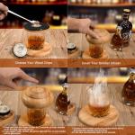 Electric Whiskey Smoker Kit with 6 Wood Chips, Portable Cocktail Smoker, Rechargeable Drink Infuser for Whiskey, Bourbon, Rum, Old Fashioned, Home Bar Accessories, Gift for Men, Dad, Whiskey Lovers