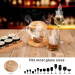 Electric Whiskey Smoker Kit with 6 Wood Chips, Portable Cocktail Smoker, Rechargeable Drink Infuser for Whiskey, Bourbon, Rum, Old Fashioned, Home Bar Accessories, Gift for Men, Dad, Whiskey Lovers