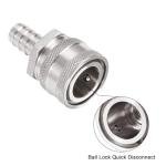 MRbrew Quick Disconnect Set, 304 Stainless Steel 1/2 MPT Male Disconnect 1/2"Barb Female Beer Brewing Connector Kit Quick Disconnect System for Ball Valve & Wort Beer Pumps & Wort Chiller Hose Fitting