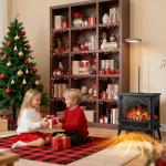 ZAFRO 23 inch Freestanding Electric Fireplace Stove | Thermostat Control, Low Noise, 5100 BTU, Overheat Protection, for Indoor Use