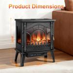 ZAFRO 23 inch Freestanding Electric Fireplace Stove | Thermostat Control, Low Noise, 5100 BTU, Overheat Protection, for Indoor Use
