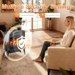 ZAFRO 23 inch Freestanding Electric Fireplace Stove | Thermostat Control, Low Noise, 5100 BTU, Overheat Protection, for Indoor Use